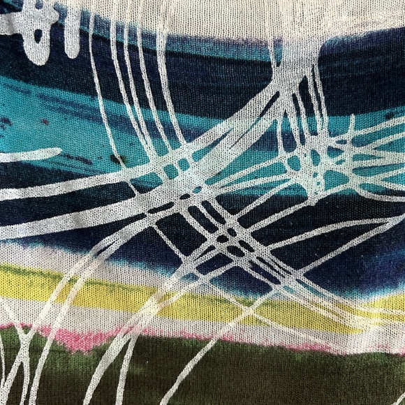 Desigual Scoop Neck Sweater White Blue Multi Size XS US, S EU - Picture 7 of 13